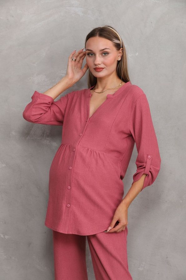 Miss World Lissa Front Button V-Neck Maternity and Nursing Set