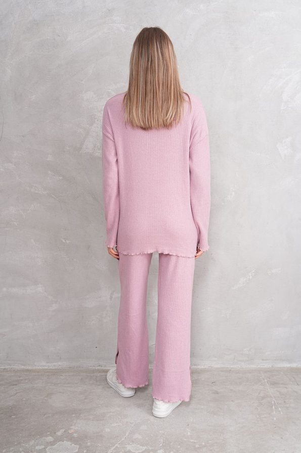 Miss World Lissa Pink Zip Collar Soft Fabric Maternity and Nursing Tracksuit