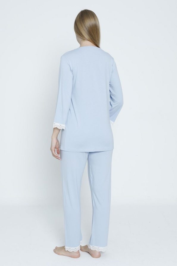 Miss Dünya Lissa Baby Blue Nursing Pajama Set