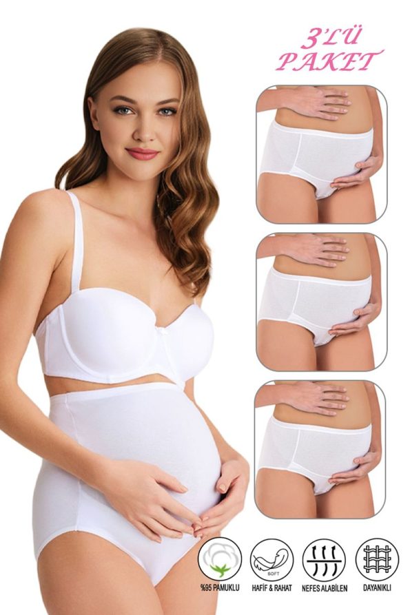 ÖZKAN Women's Cotton Stretch High-Waisted Briefs