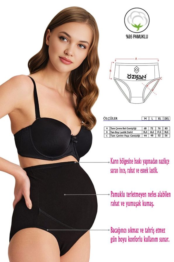 ÖZKAN Women's High Waist Cotton Briefs 3-Pack