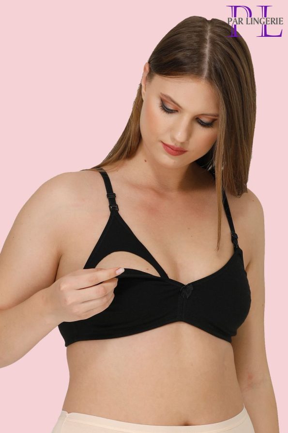 Black Wireless Nursing Bra for Maternity