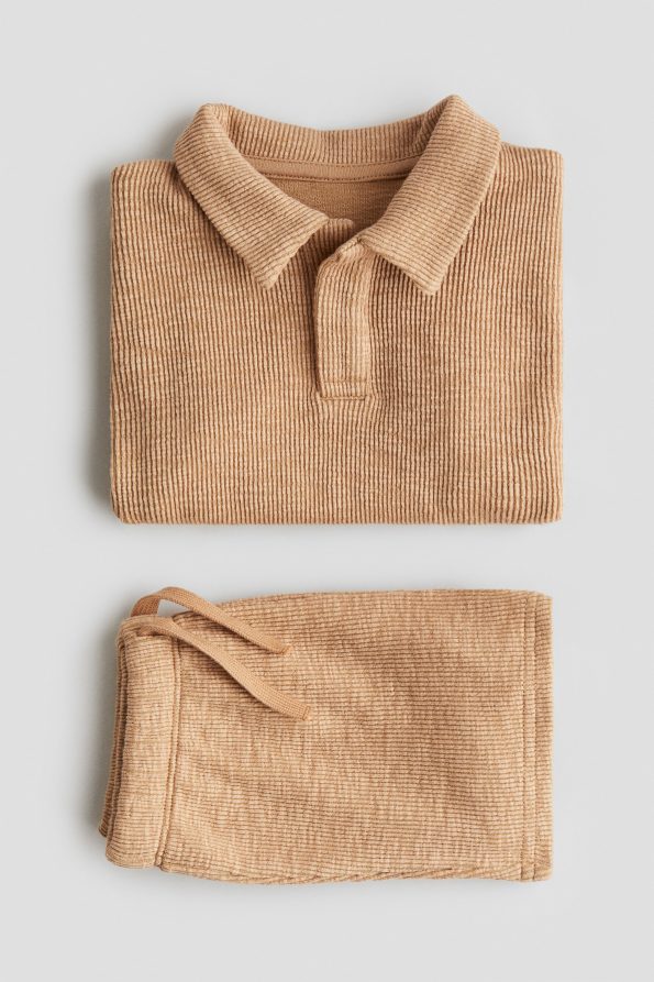 2-Piece Textured Jersey Set