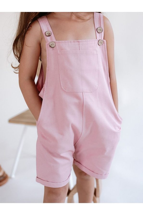 Fluffyboon Kids Overalls - Dusty Pink