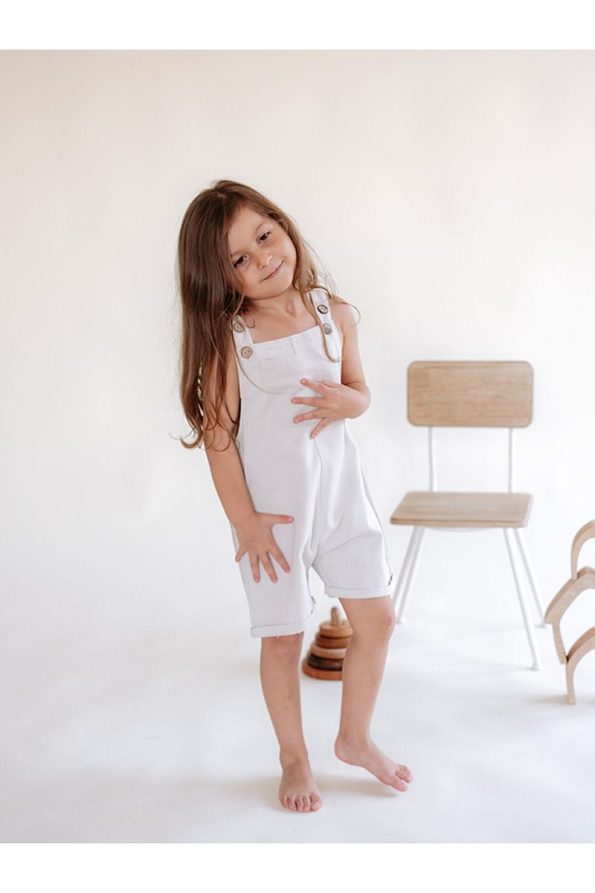 Fluffyboon Kids Overalls - Stone
