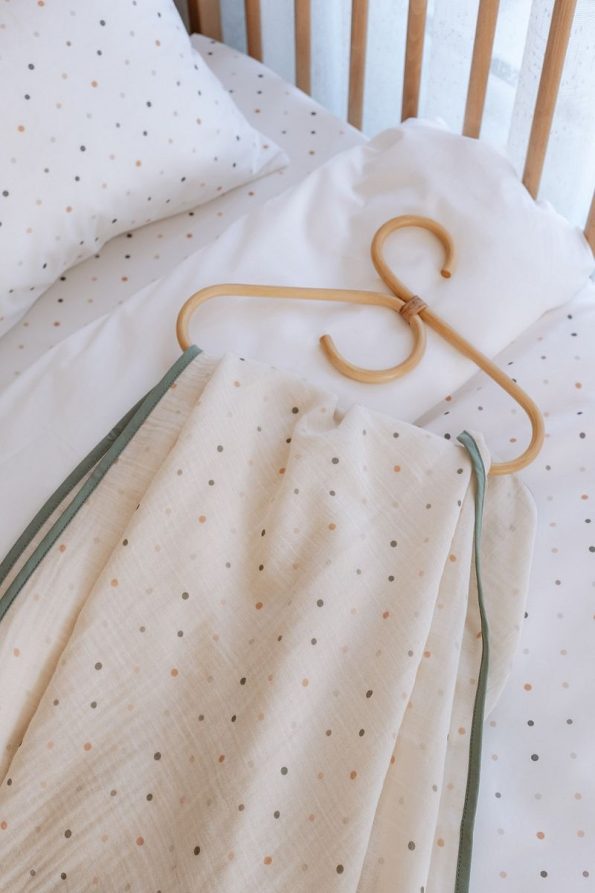 TBA COLLECTION Muslin Blanket | Green Dots