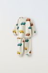 Boys' Cotton Car Print Sweatshirt and Sweatpants Set
