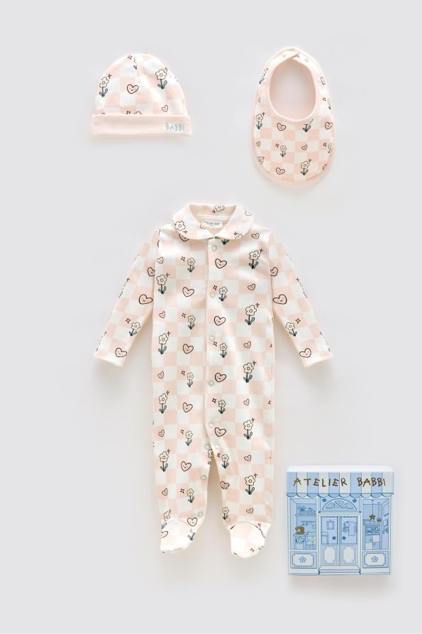 3-Piece Newborn Set - Checkered