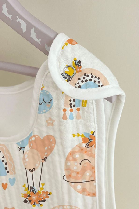 Tuğba Swan 4-Layer Muslin Baby Sleep Bag (0-18 Months) - Sweet Sky