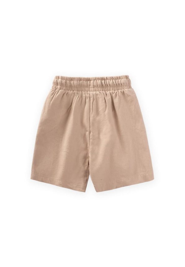 Label Detailed Flannel Capri for Ages 1-7 in Fawn