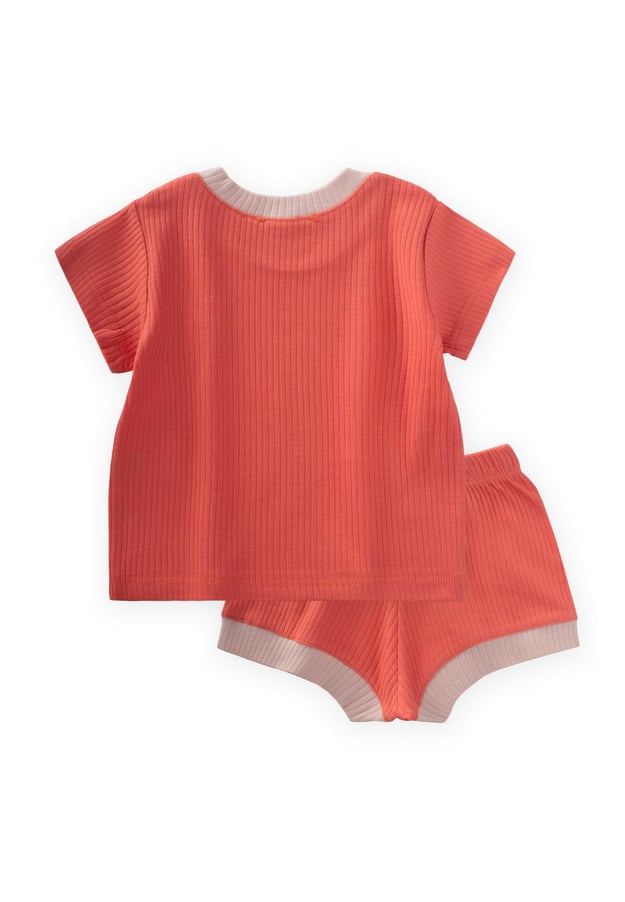 63142-5022kus-nakisli-garnili-fitilli-cabbea.jpg Embroidered Bird Design Ribbed Set for 0-5 Years Coral