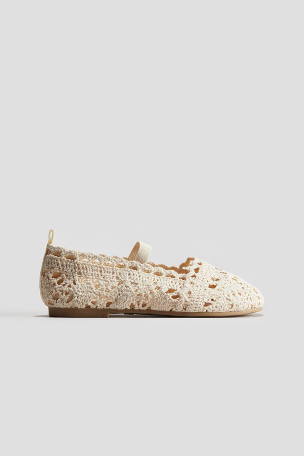Crochet Style Ballerina Flats