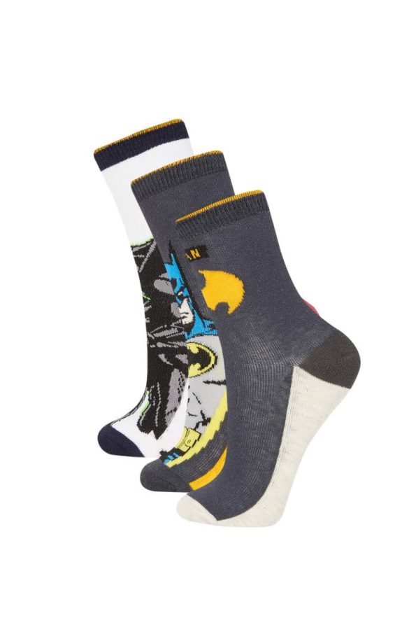 Boys' Batman 3-Pack Cotton Long Socks