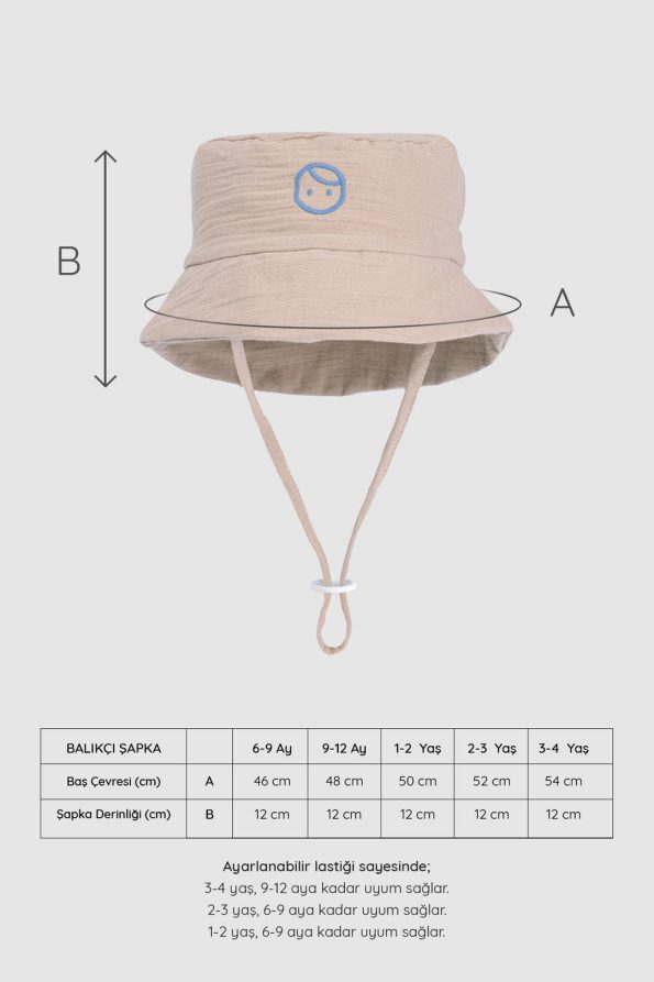 Organic Cotton Muslin Fisherman Baby Hat