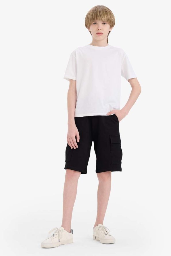 Boys' Elastic Waist Cargo Pocket Shorts