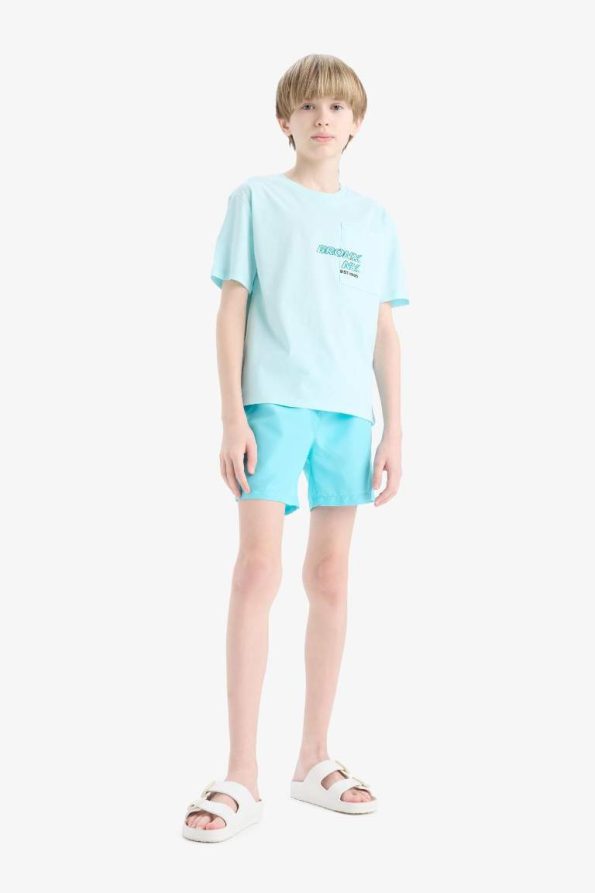 Boys' Basic Solid Swim Shorts