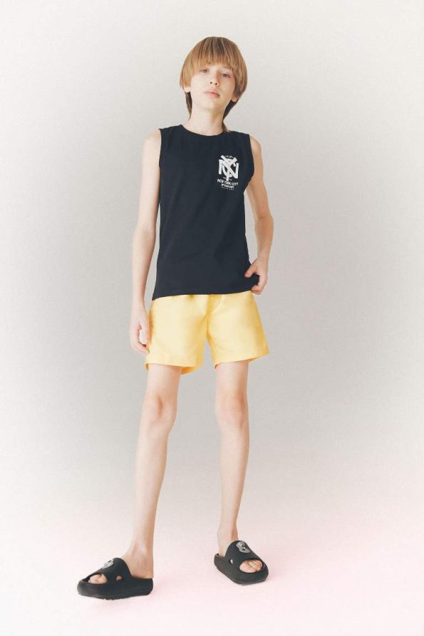 Boys' Basic Solid Swim Shorts