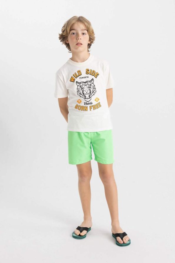 Boys' Basic Plain Swim Shorts