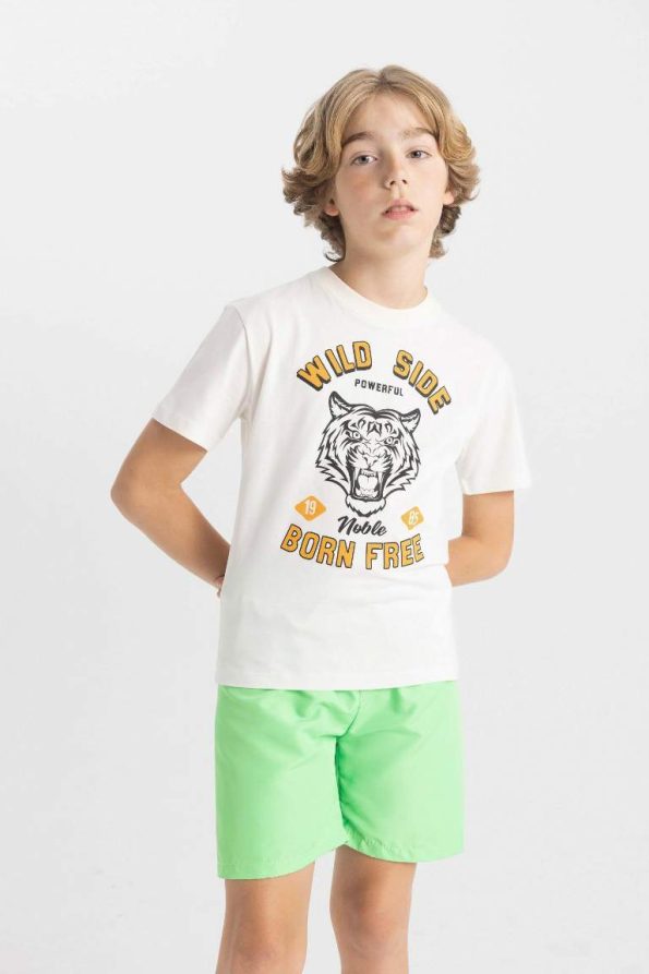 Boys' Basic Plain Swim Shorts