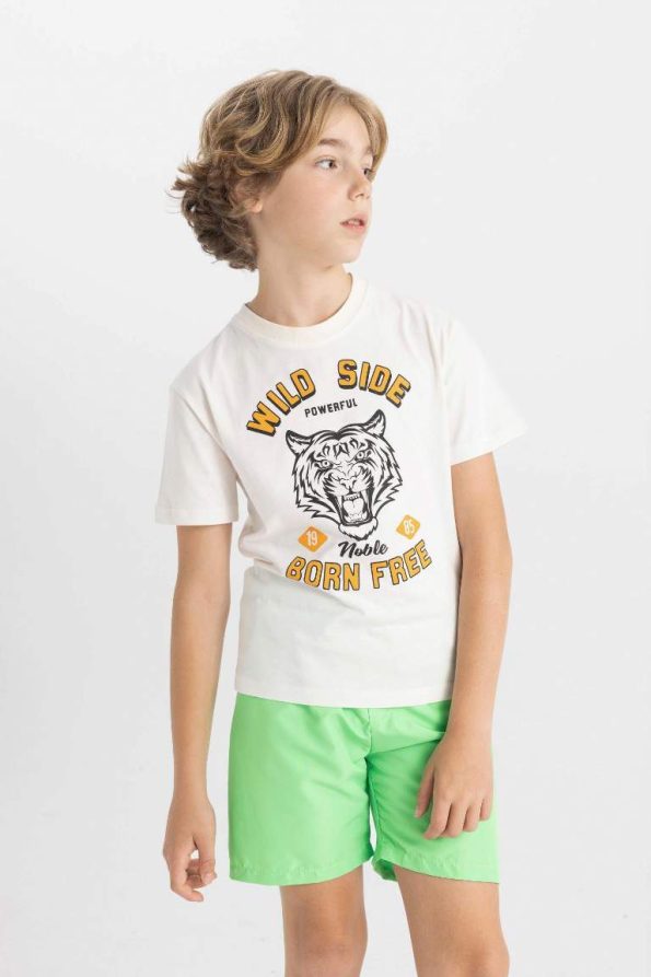 Boys' Basic Plain Swim Shorts
