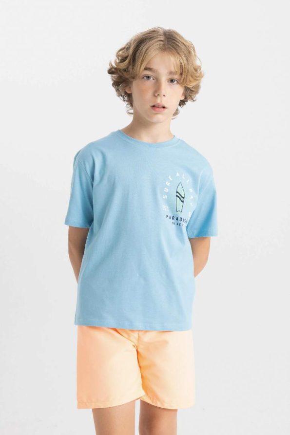 Boys' Basic Solid Swim Shorts