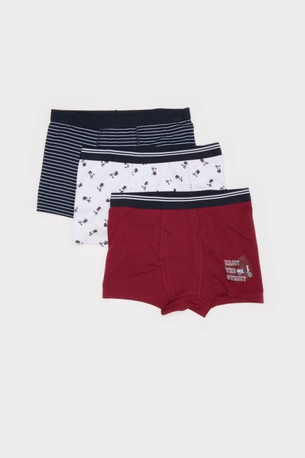 Boys' Patterned 3-Pack Boxer Shorts