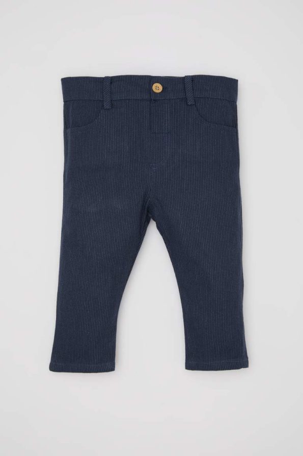Boys' Striped Straight Leg Gabardine Pants