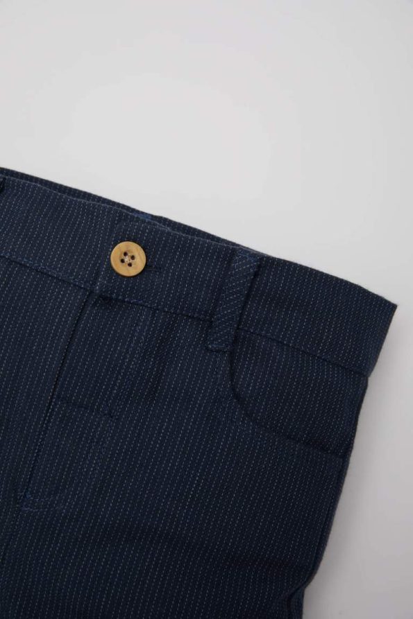 Boys' Striped Straight Leg Gabardine Pants