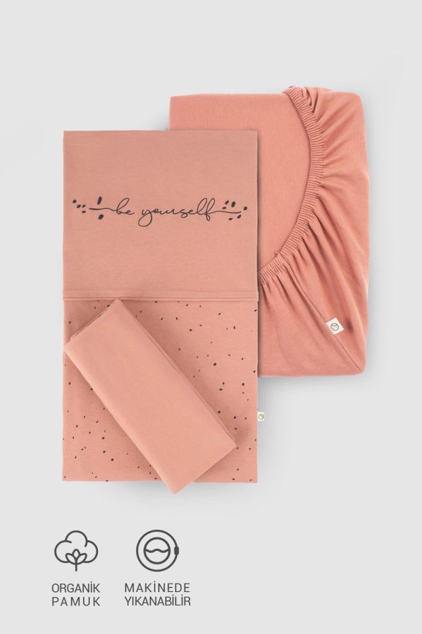 Organic Cotton Cosmos Pink Baby Duvet and Pillow Set