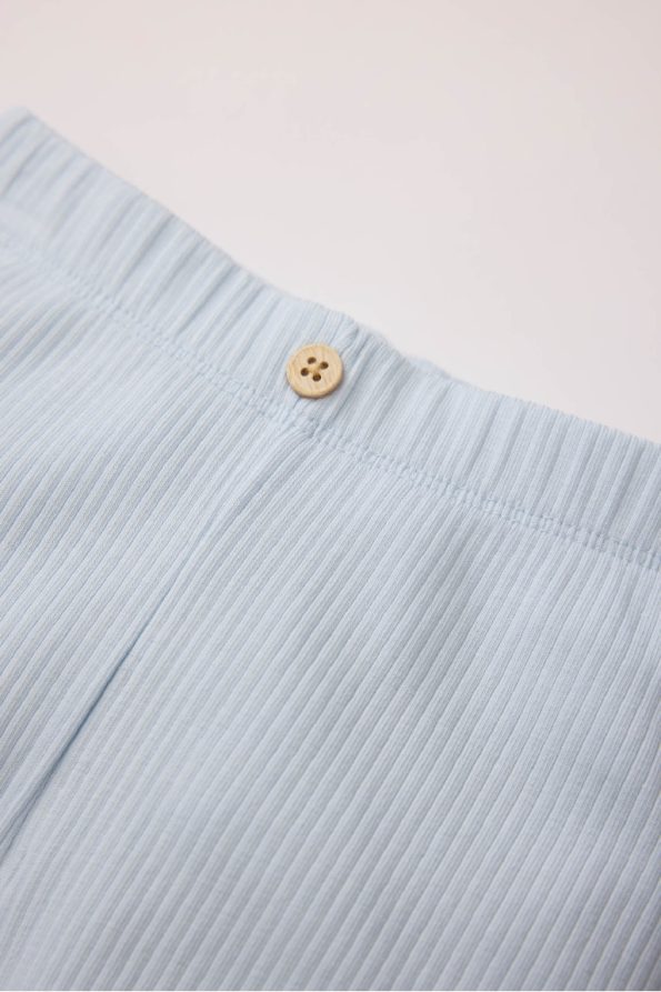Girls' Baby Elastic Waist Ribbed Knit Shorts