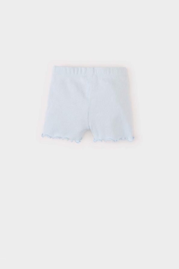 Girls' Baby Elastic Waist Ribbed Knit Shorts