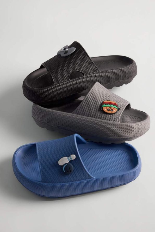 Boys' Ribbed Sole EVA Slippers