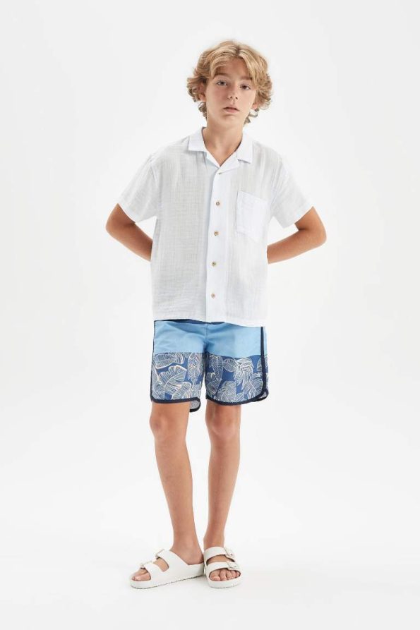 Boys' Patterned Swim Shorts
