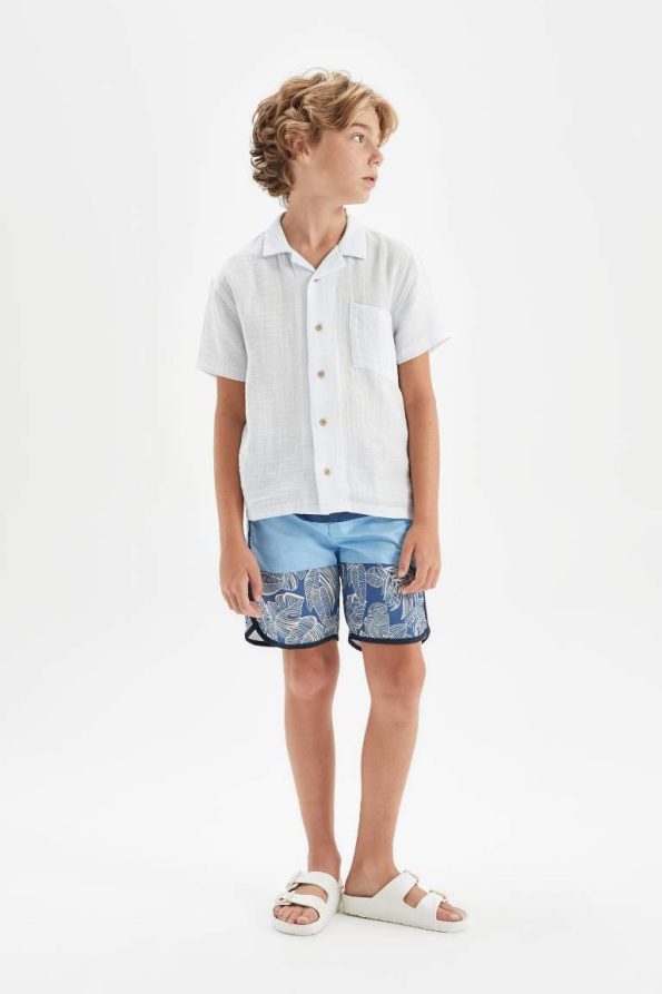 Boys' Patterned Swim Shorts