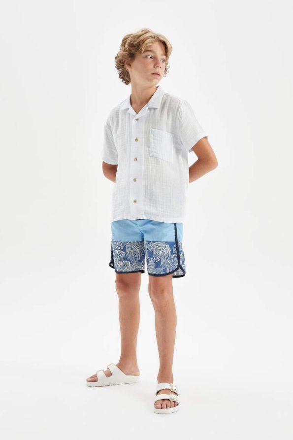 Boys' Patterned Swim Shorts