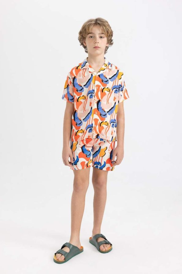 Boys' Patterned Swim Shorts
