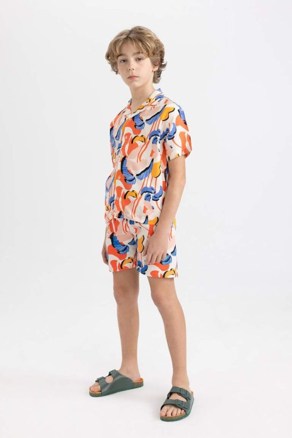 Boys' Patterned Swim Shorts