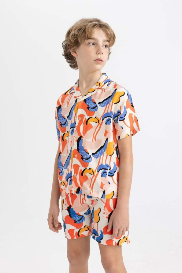 Boys' Patterned Swim Shorts