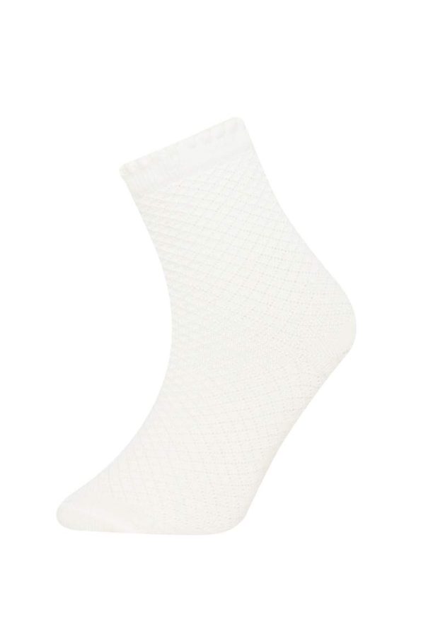 Seamless Cotton Long Socks for Baby Girls - Set of 5