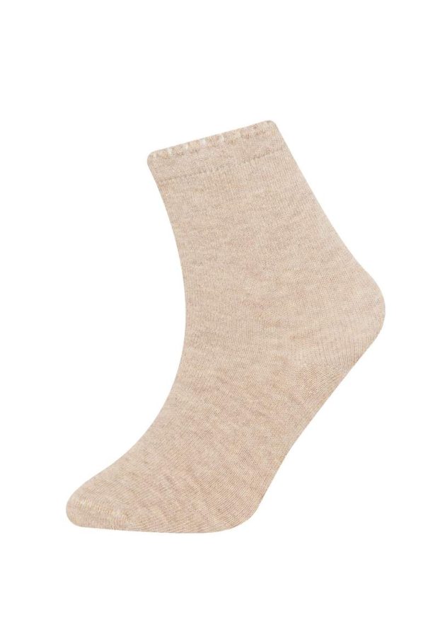 Seamless Cotton Long Socks for Baby Girls - Set of 5