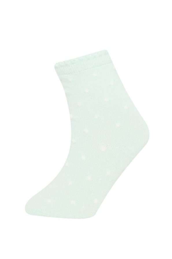 Seamless Cotton Long Socks for Baby Girls - Set of 5