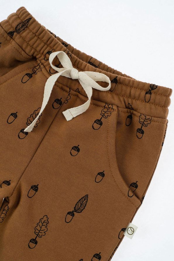 Children's Tracksuit with Hazelnut Pattern in Organic Cotton