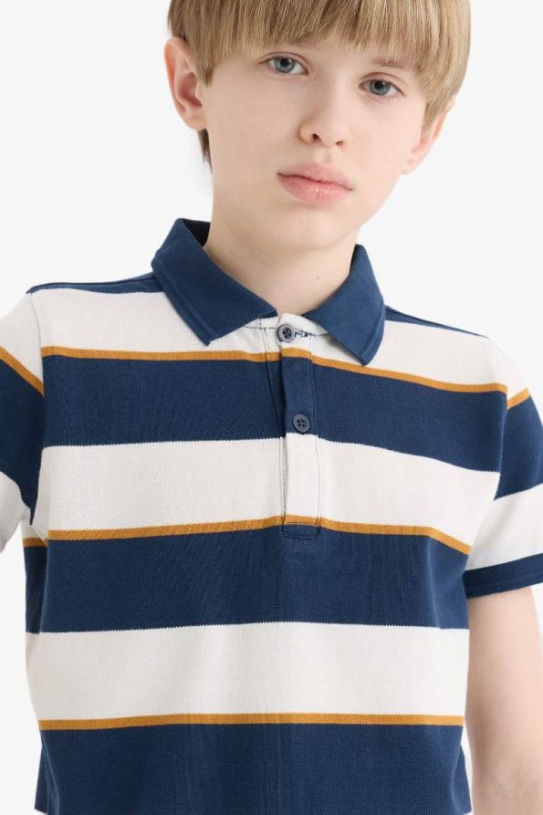 Boys' Striped Polo Short Sleeve T-Shirt