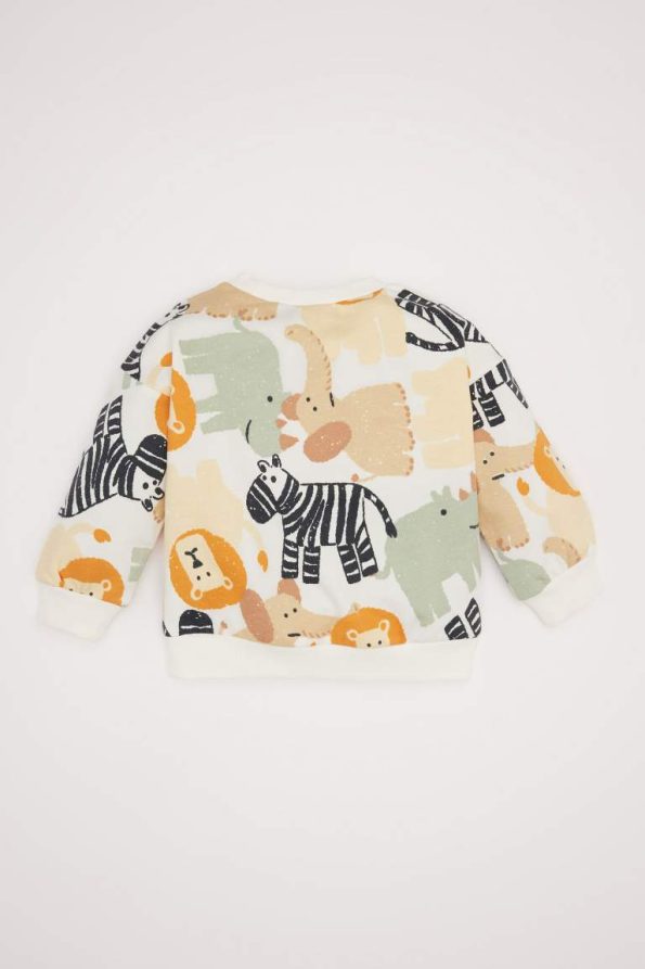 Boys' Animal Print Crew Neck Sweatshirt
