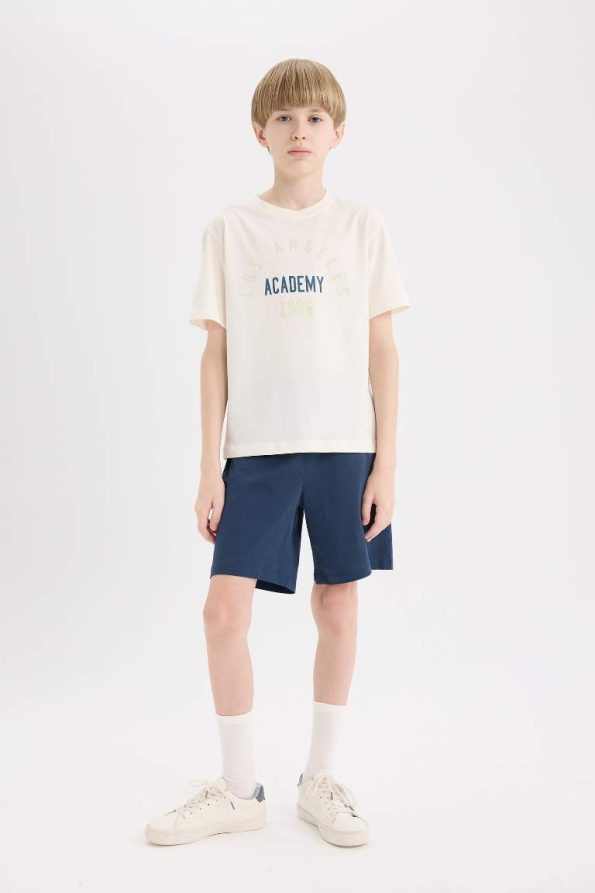 Boys' Printed Crew Neck Short Sleeve T-Shirt
