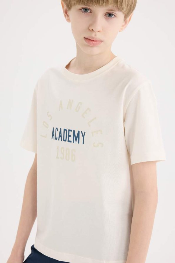 Boys' Printed Crew Neck Short Sleeve T-Shirt