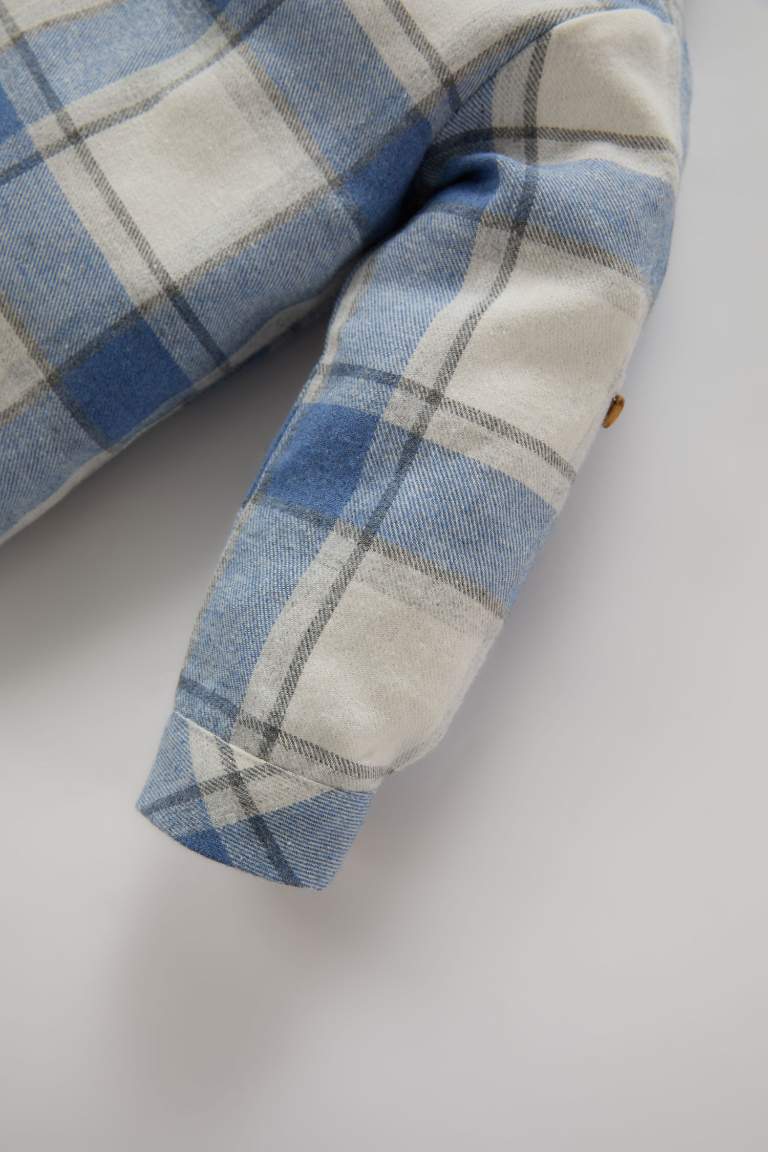 E0284A5_25SP_BE455_03_01.jpg Boys' Checkered Flannel Long Sleeve Shirt