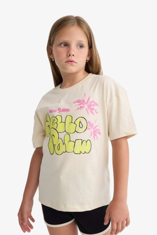 Girls' Relax Fit Crew Neck Short Sleeve T-Shirt