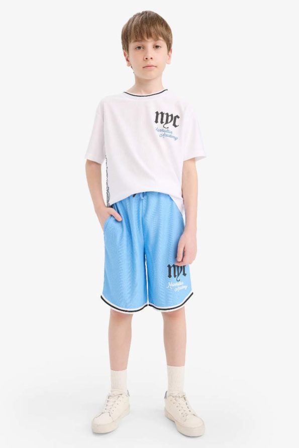 Boys' 2-Piece Set with Printed Short-Sleeve T-Shirt and Shorts