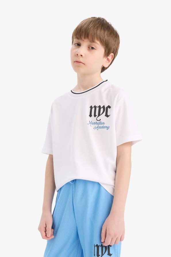 Boys' 2-Piece Set with Printed Short-Sleeve T-Shirt and Shorts
